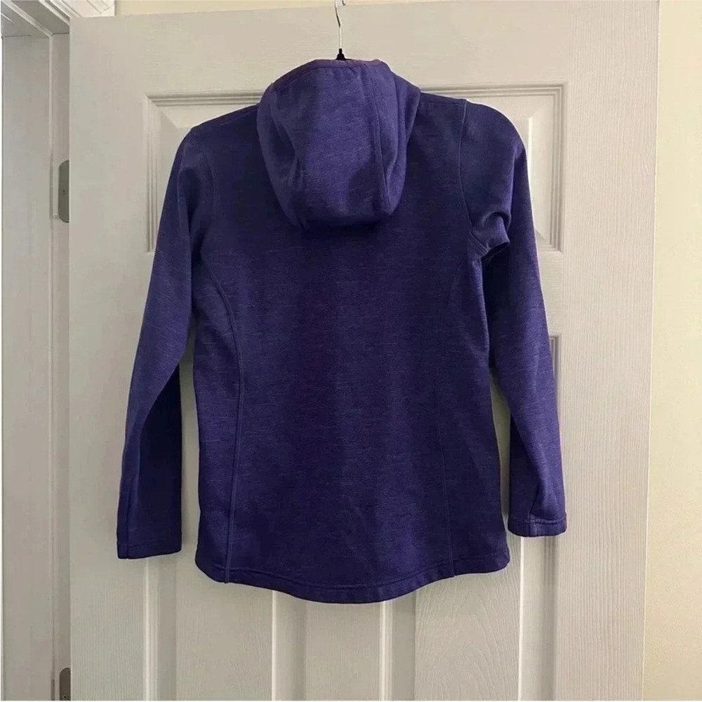 Size S Helly Hansen Women’s Selbu Pattern Zip Hoodie Fleece Purple Nordic Jacket - Picture 4 of 6